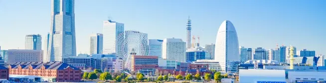 横浜みなとみらいの都市風景